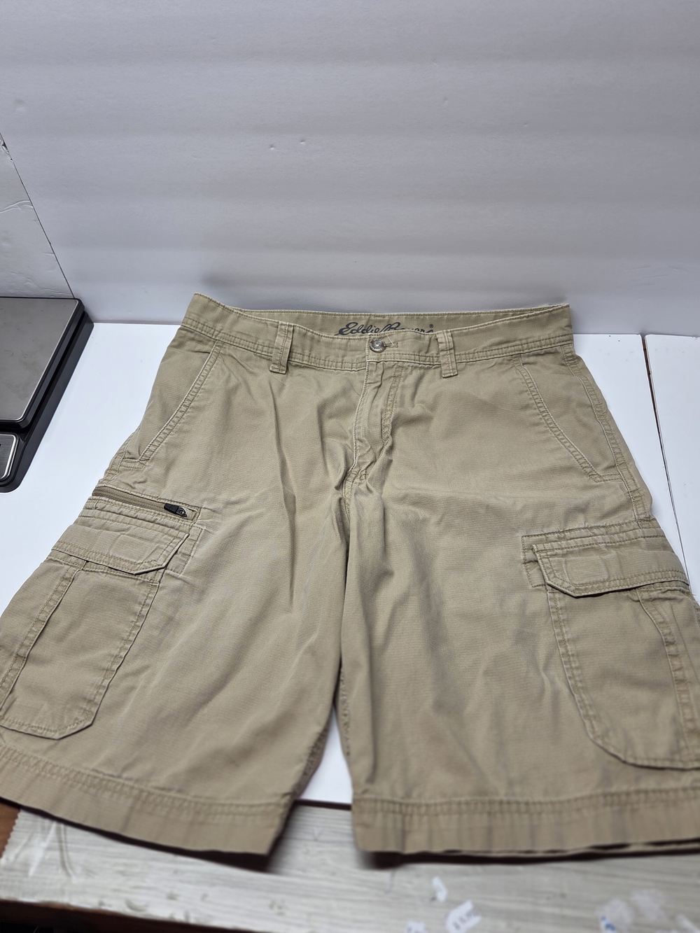 Eddie Bauer Men's Khaki Cargo Shorts